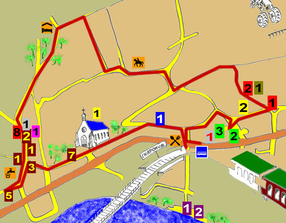 carte parcours pissarro